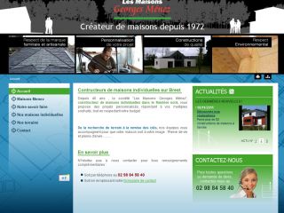 Site Internet Les maisons Georges Menez - constructeurs de maisons individuelles à Brest