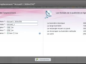 Edition de l'emplacement