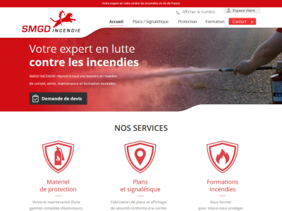 Protection professionnel incendie Ile de France, SMGD