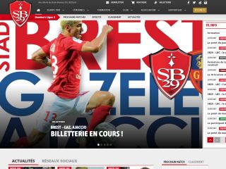 Site Internet : Stade Brestois, Foot à Brest, Football Brest, Ligue 2, SB29