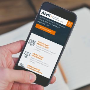 Le site Atefi en version mobile Le site Atefi en version mobile