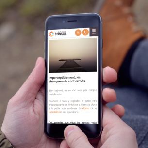 Le site Virginie Consol en version mobile