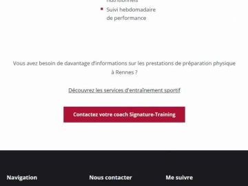 [#NouveauSite] 💻 Signature training permet un accompagnement sportif pour tous les niveaux d'expériences.💪 Dans la région de Rennes, vous pouvez faire...