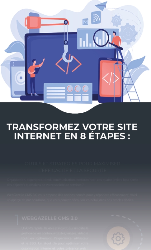 Infographie : Transformez votre site internet en 8 &eacute;tapes