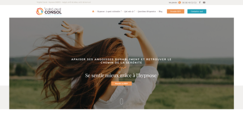 Page d'accueil site internet de Virginie Consol