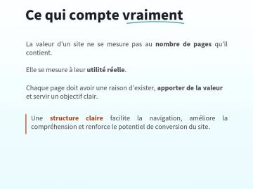 Votre site accumule parfois des pages inutiles au fil du temps.

Résultat : un site plus lourd, moins clair et moins efficace.

Faire un peu de tri permet...