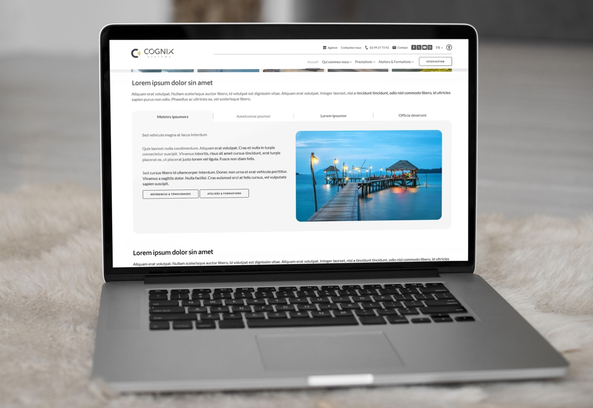 Organisez votre contenu avec notre option Onglets