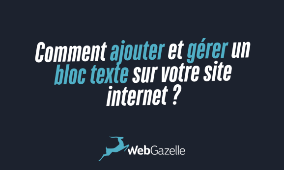 Ajout bloc texte