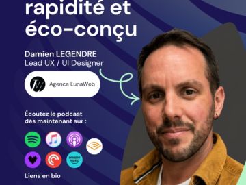 🎙 Nouvel épisode Ec(h)o Web !

Dans l’épisode n°8, partie 1, on reçoit Damien Legendre, Lead UX/UI Designer chez Agence LunaWeb, pour parler design,...