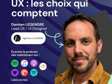 🎙 La partie 2 de l’épisode n°8 est en ligne !

On retrouve Damien Legendre, Lead UX/UI Designer chez Agence LunaWeb, pour parler éco-conception, UX et...