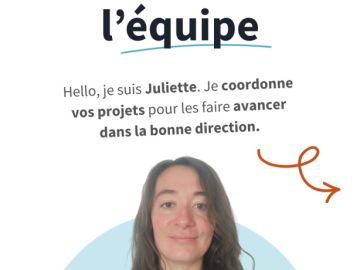 Lumière sur l’équipe 🔎

Une idée, c’est le début.
Une bonne coordination, c’est la réussite.

Aujourd’hui : Juliette 📒
Elle accompagne vos projets de...