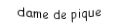 Je suis une carte à jouer. Je suis entre le valet et le roi, je suis noir mais pas de trefle.