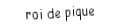 Je suis une carte à jouer. Je suis entre le dame et le as, je suis noir mais pas de trefle.